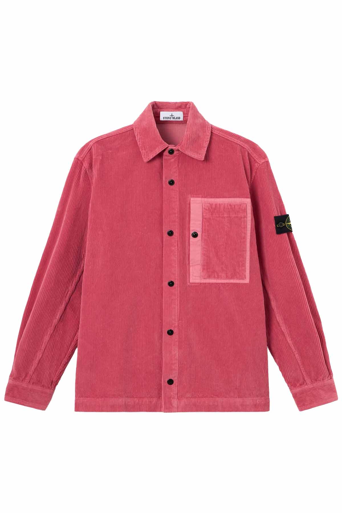 Stone Island Herren Cord-Overshirt Geranie PINK Bild 1