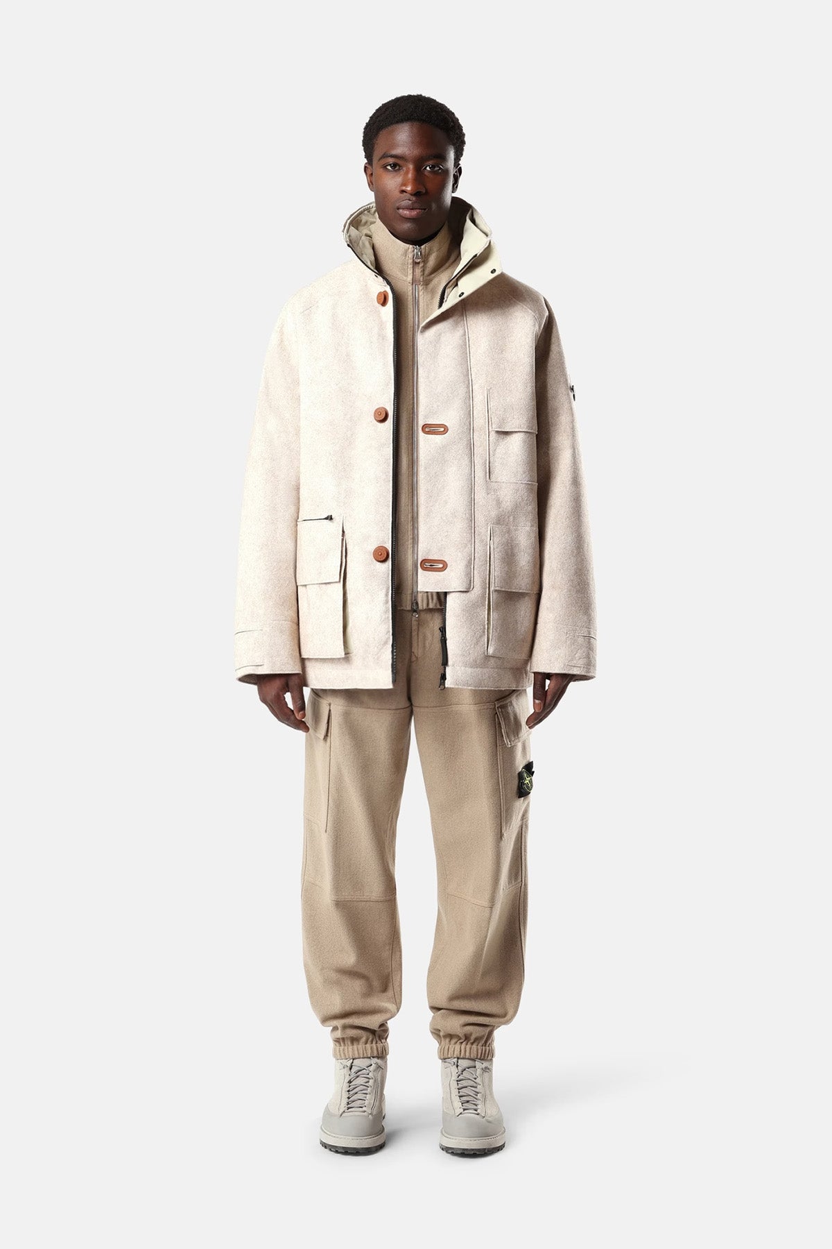 Stone Island Herren Flanellhose Graugelb BEIGE Bild 2