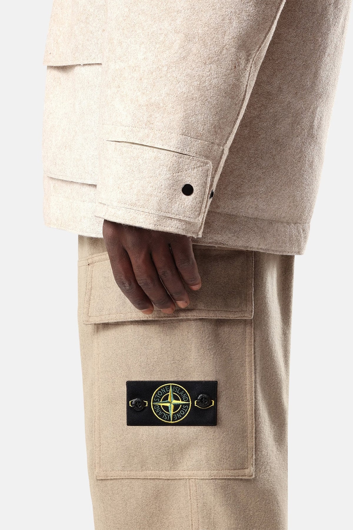 Stone Island Herren Flanellhose Graugelb BEIGE Bild 4