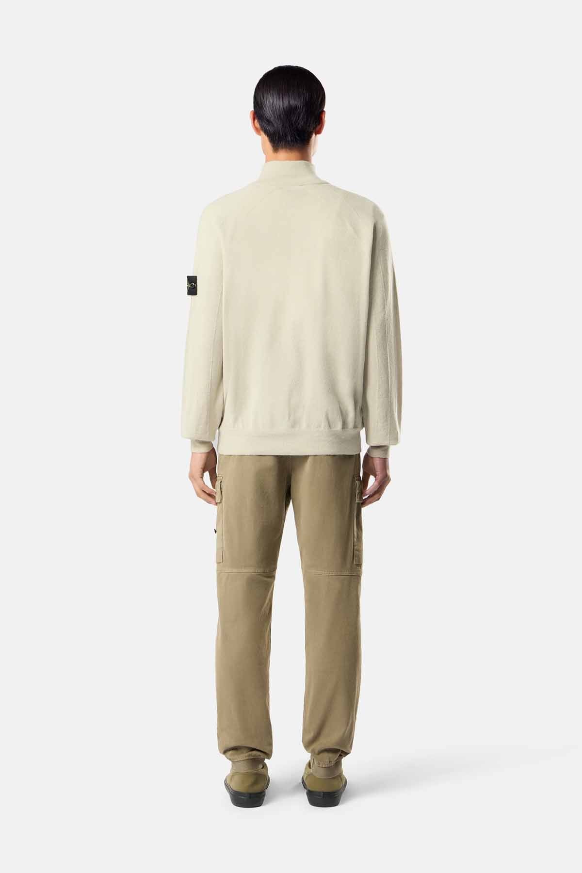 Stone Island Herren Half-Zip-Strickpullover Sandfarben BEIGE Bild 3