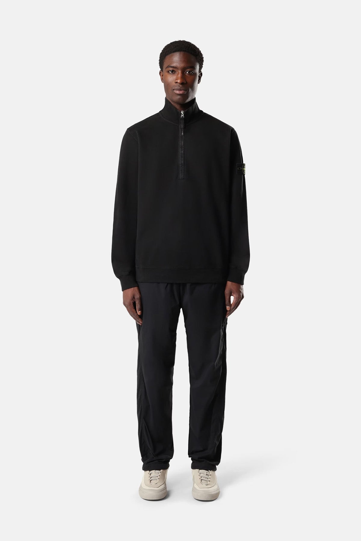 Stone Island Herren Half-Zip-Sweatshirt Schwarz SCHWARZ Bild 2