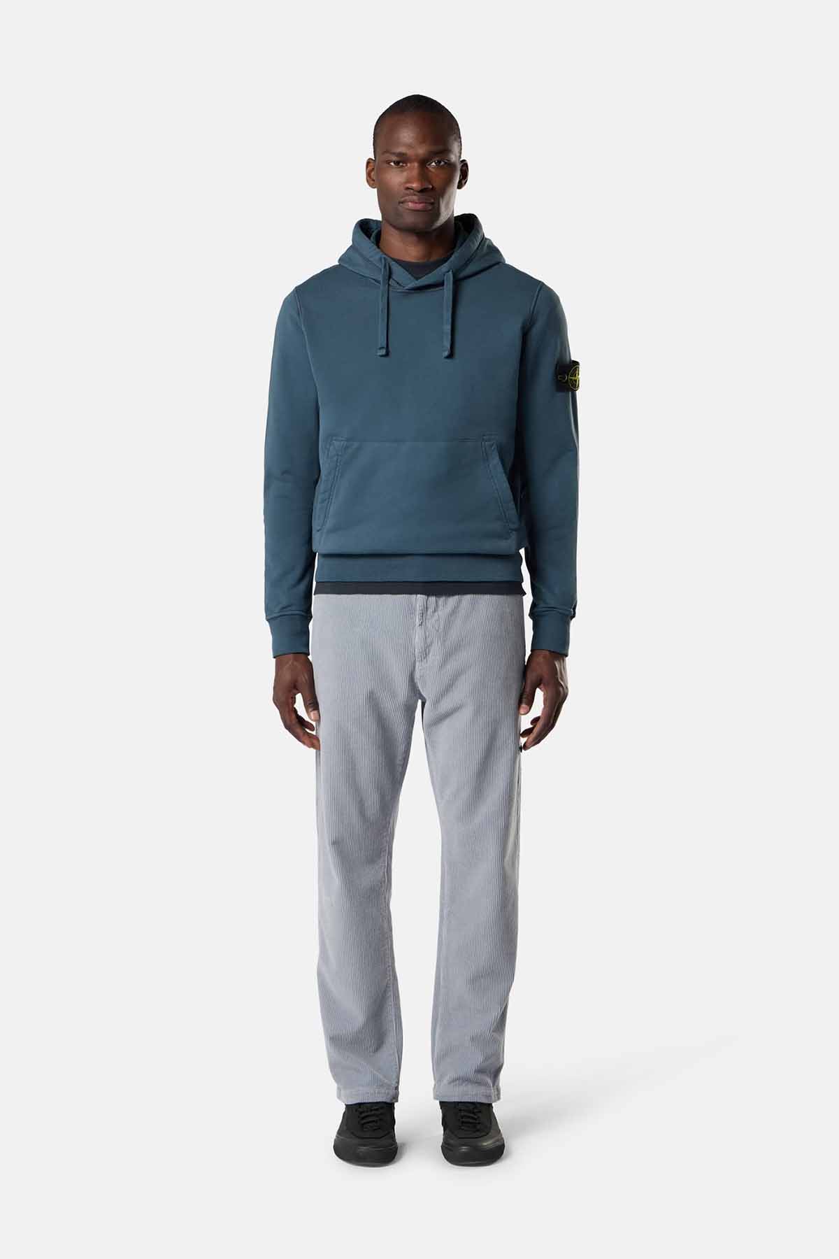 Stone Island Herren Hoodie Schieferblau BLAU Bild 2