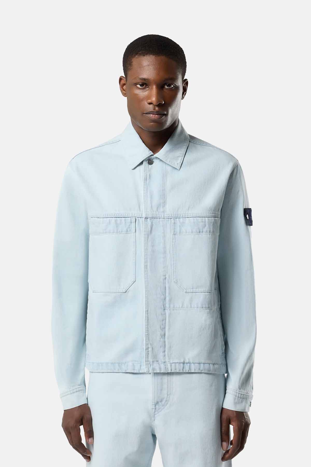 Stone Island Herren Jeansjacke Blue Extra Bleach BLAU Bild 2