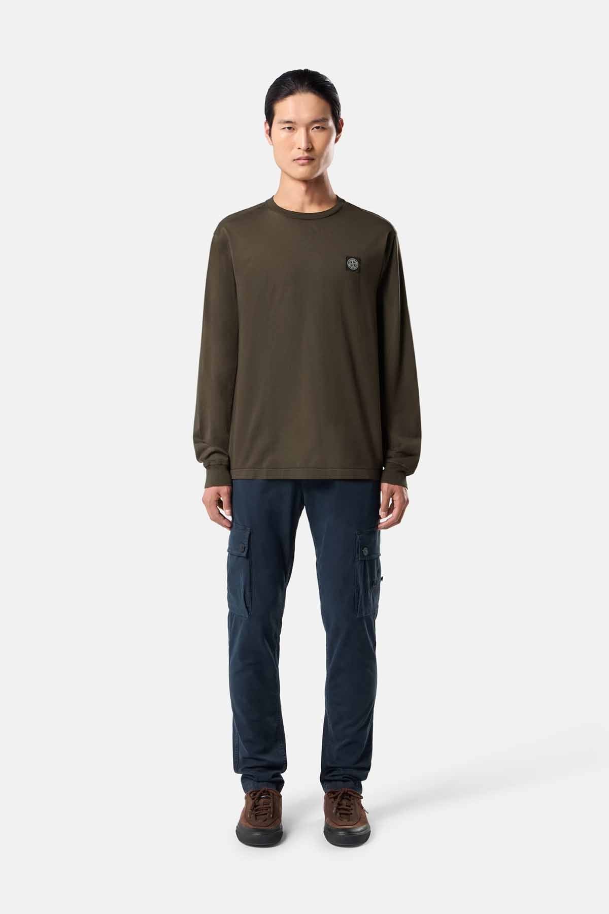 Stone Island Herren Langarmshirt Kohlengrau GRAU Bild 2