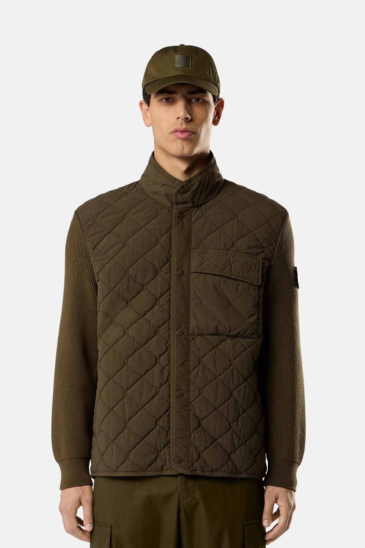 Stone Island Herren Steppjacke Ghost Militärgrün OLIVE Bild 3