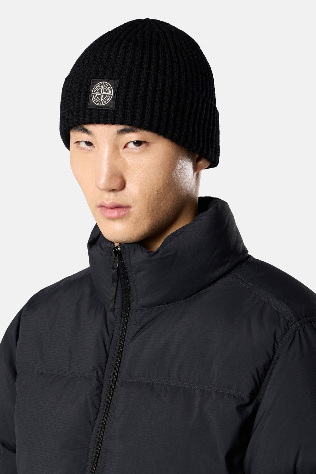 Stone Island Herren Strickmütze Schwarz SCHWARZ Bild 2