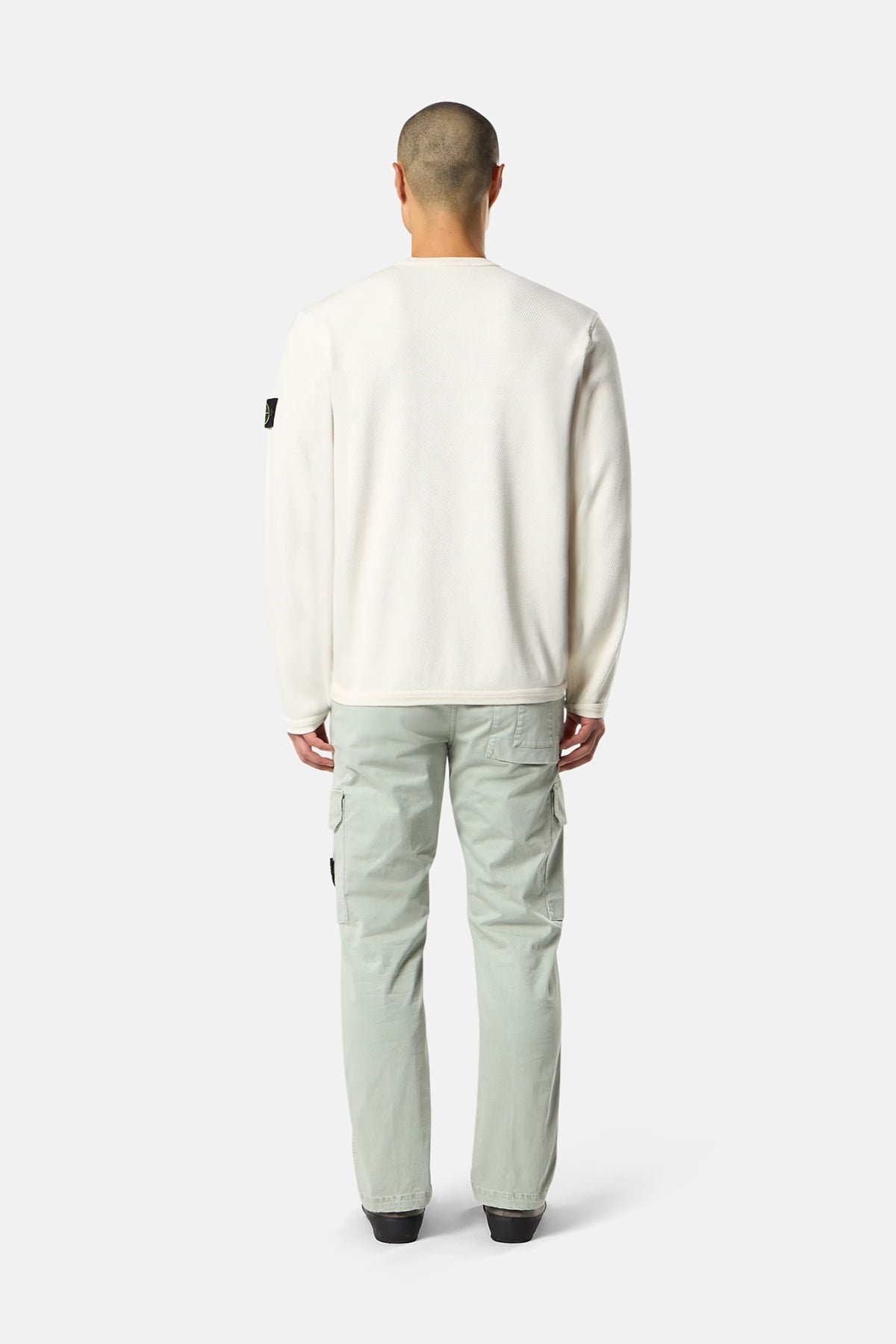 Stone Island Herren Sweatshirt Elfenbeinweiss NATUR-WEISS Bild 3