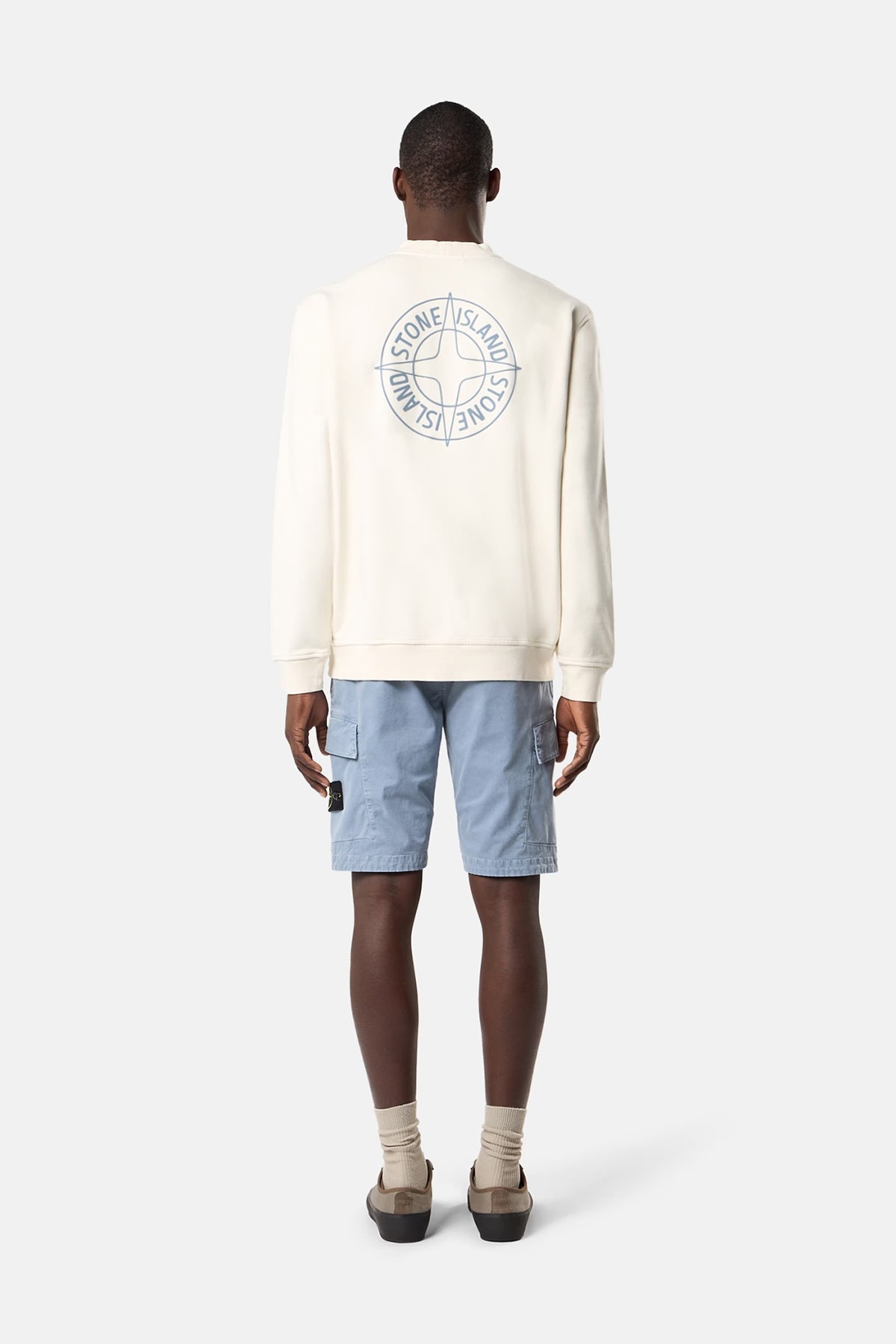 Stone Island Herren Sweatshirt mit Print Elfenbeinweiss NATUR-WEISS Bild 3