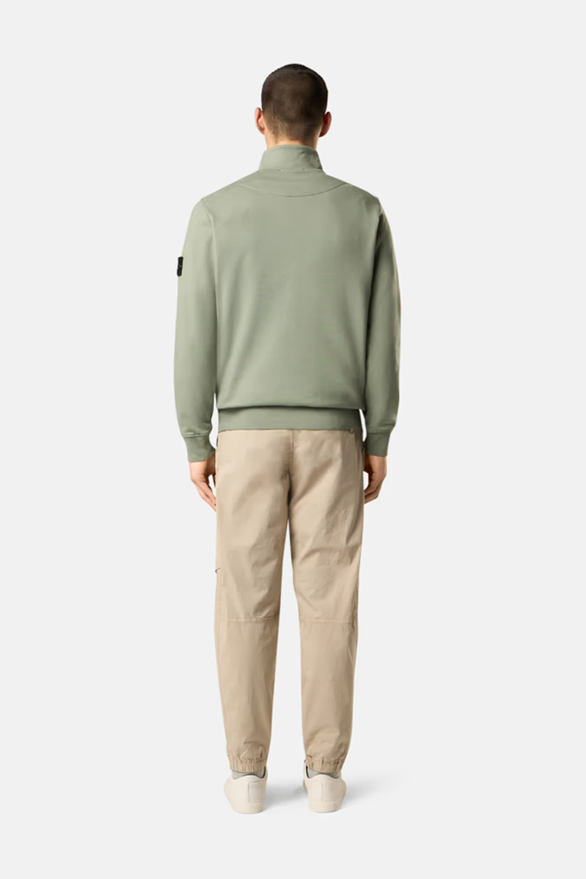 Stone Island Herren Sweatshirt mit Troyerkragen Salbeigrün HELLGRÜN Bild 3
