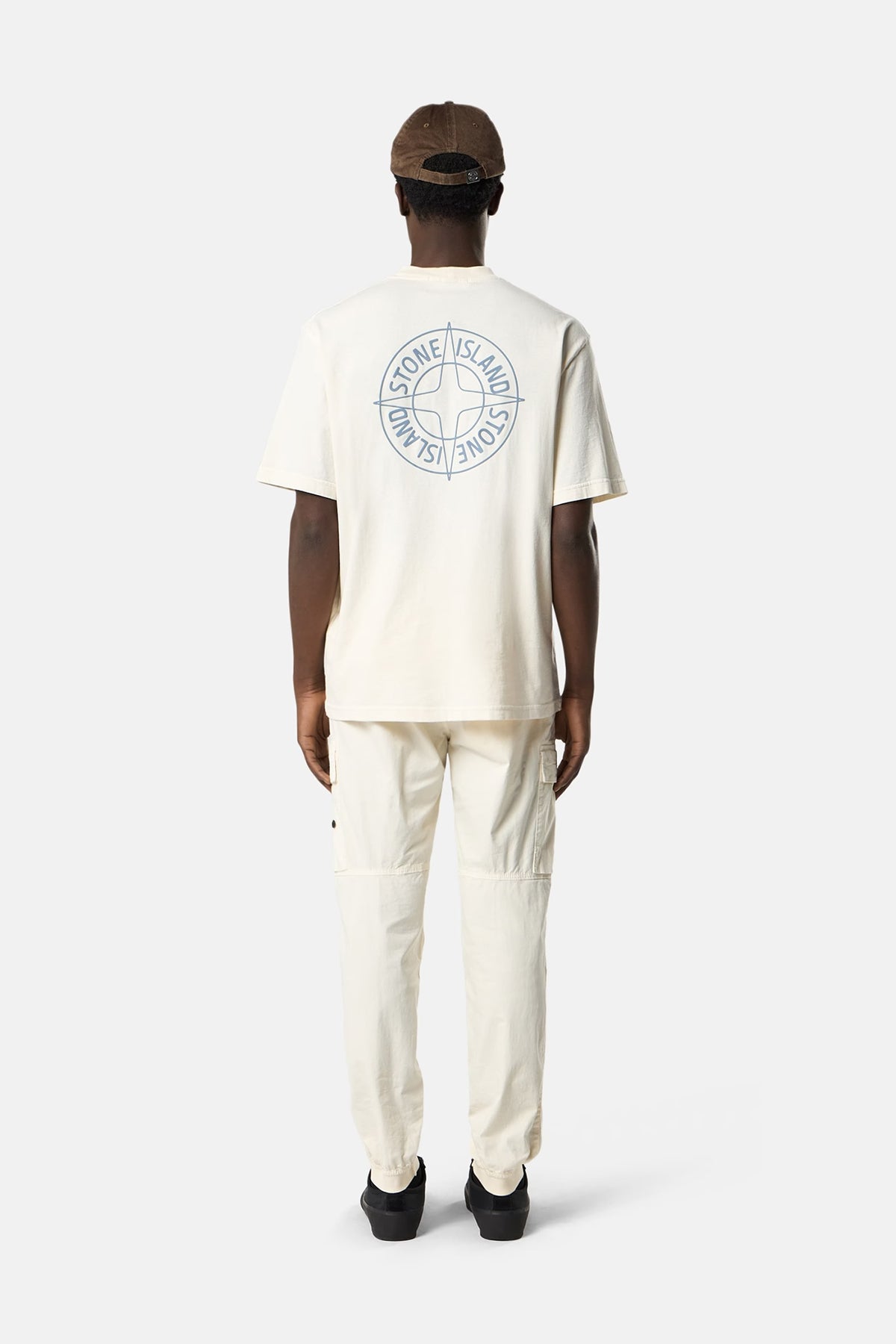 Stone Island Herren T-Shirt mit Print Elfenbeinweiss NATUR-WEISS Bild 3