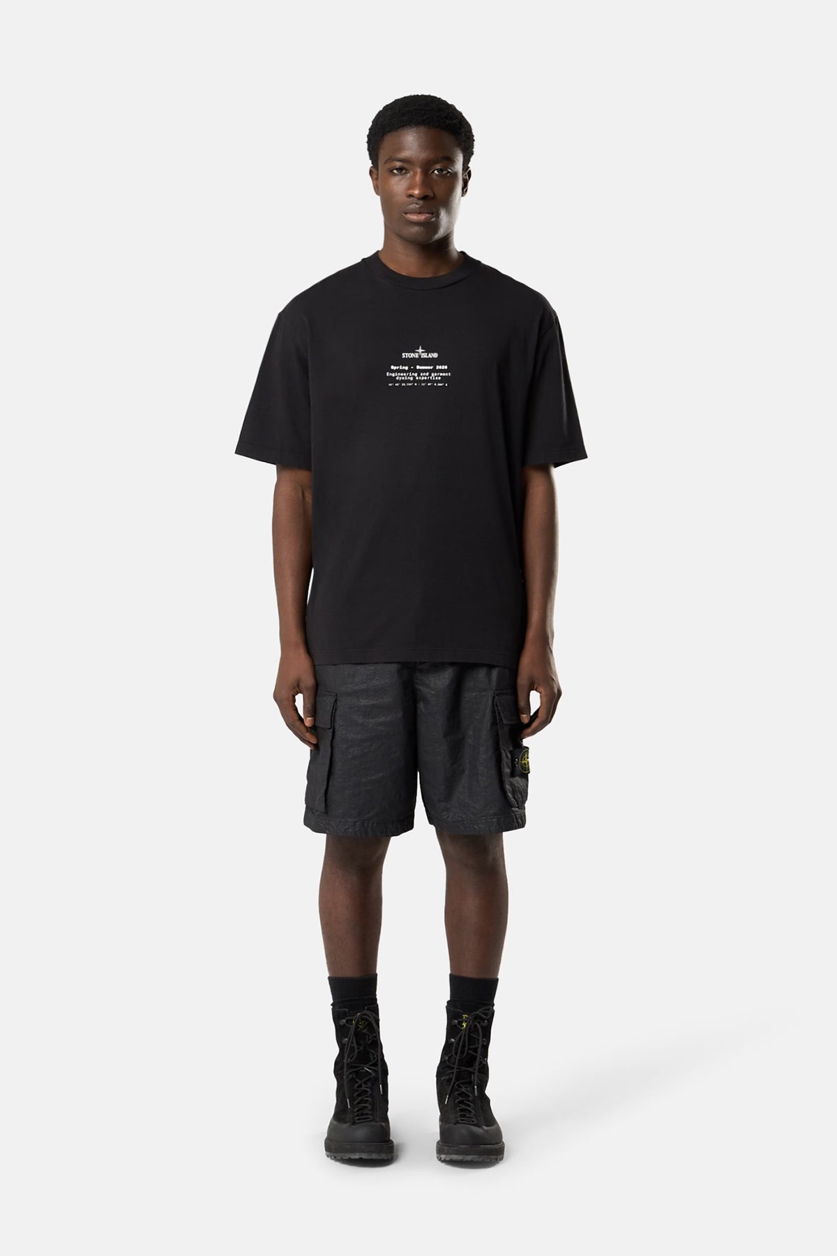 Stone Island Herren T-Shirt mit Print Schwarz SCHWARZ Bild 2