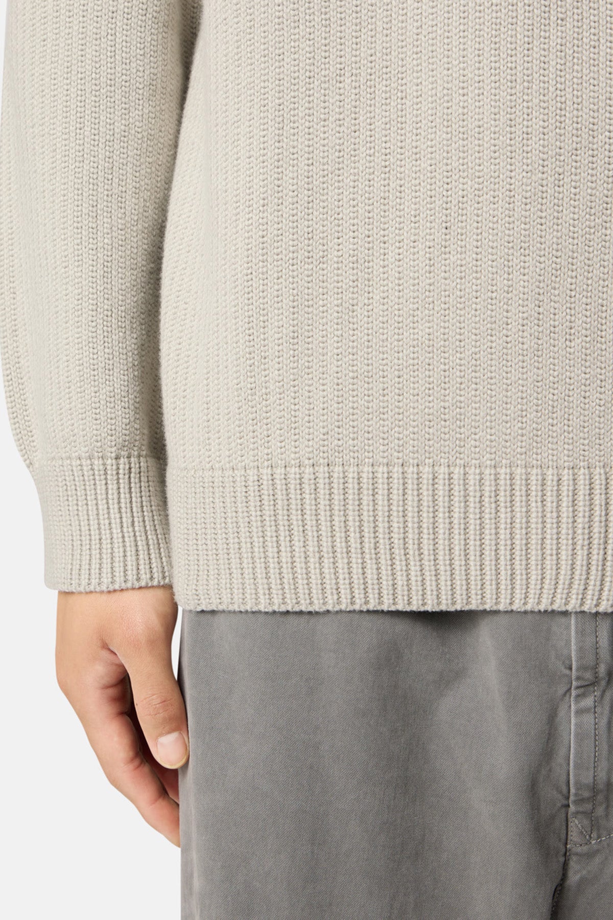 Stone Island Herren Turtleneck-Pullover Pearl Grey v0061 Bild 4