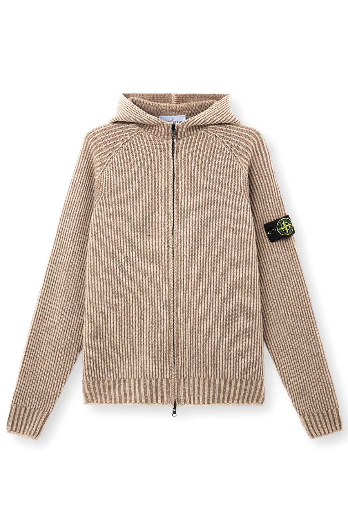 Stone Island wendbare Herren Kapuzen-Strickjacke Graugelb BEIGE Bild 1