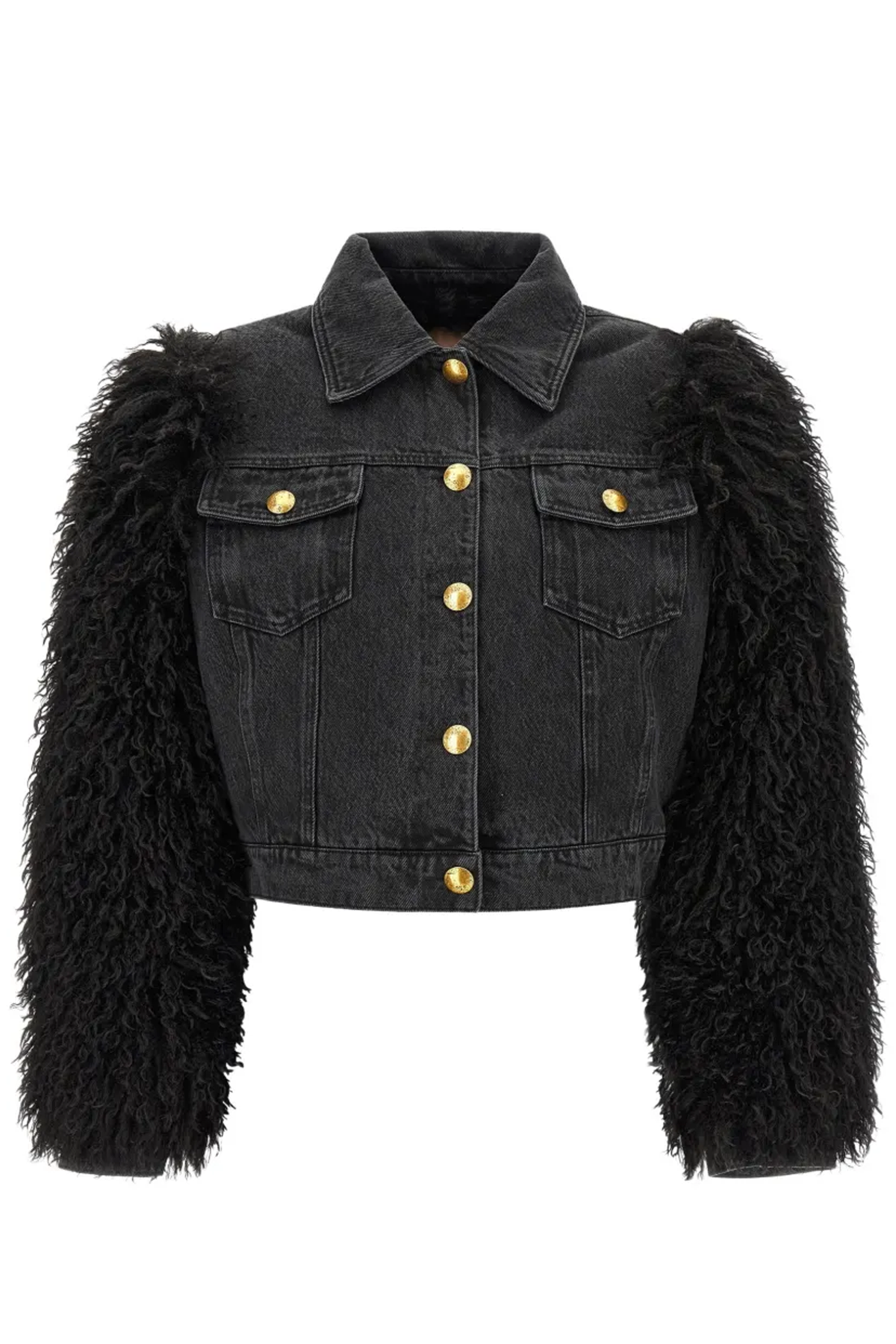Twin Set Damen Cropped-Jeansjacke Schwarz 01103 Bild 1