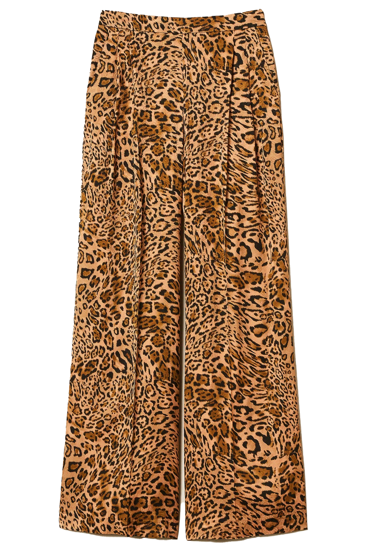 Twin Set Damen Jacquardhose mit Animalprint, Braun 12737 Bild 1