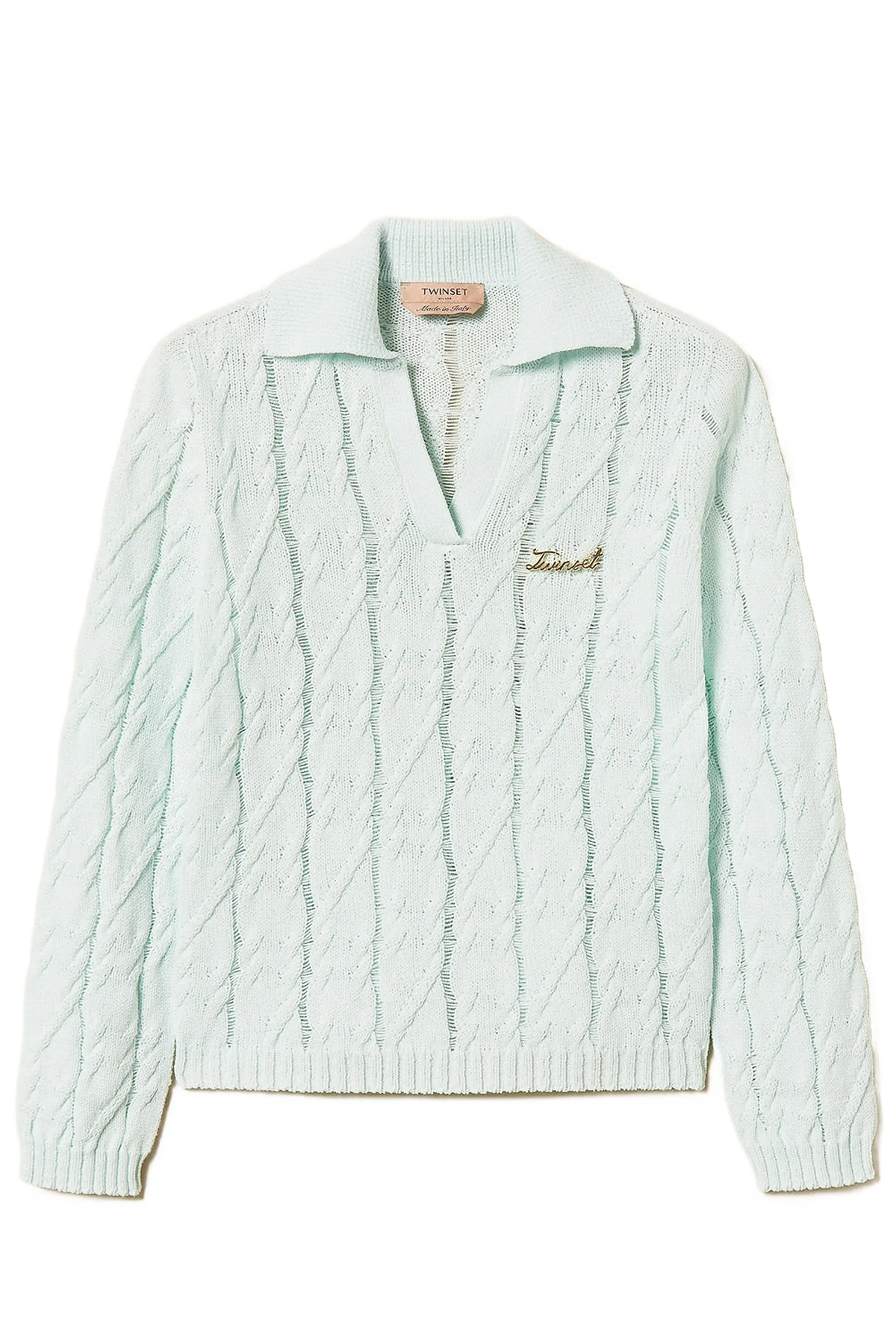 Twin Set Damen Strickpullover Aqua 13162 Bild 1