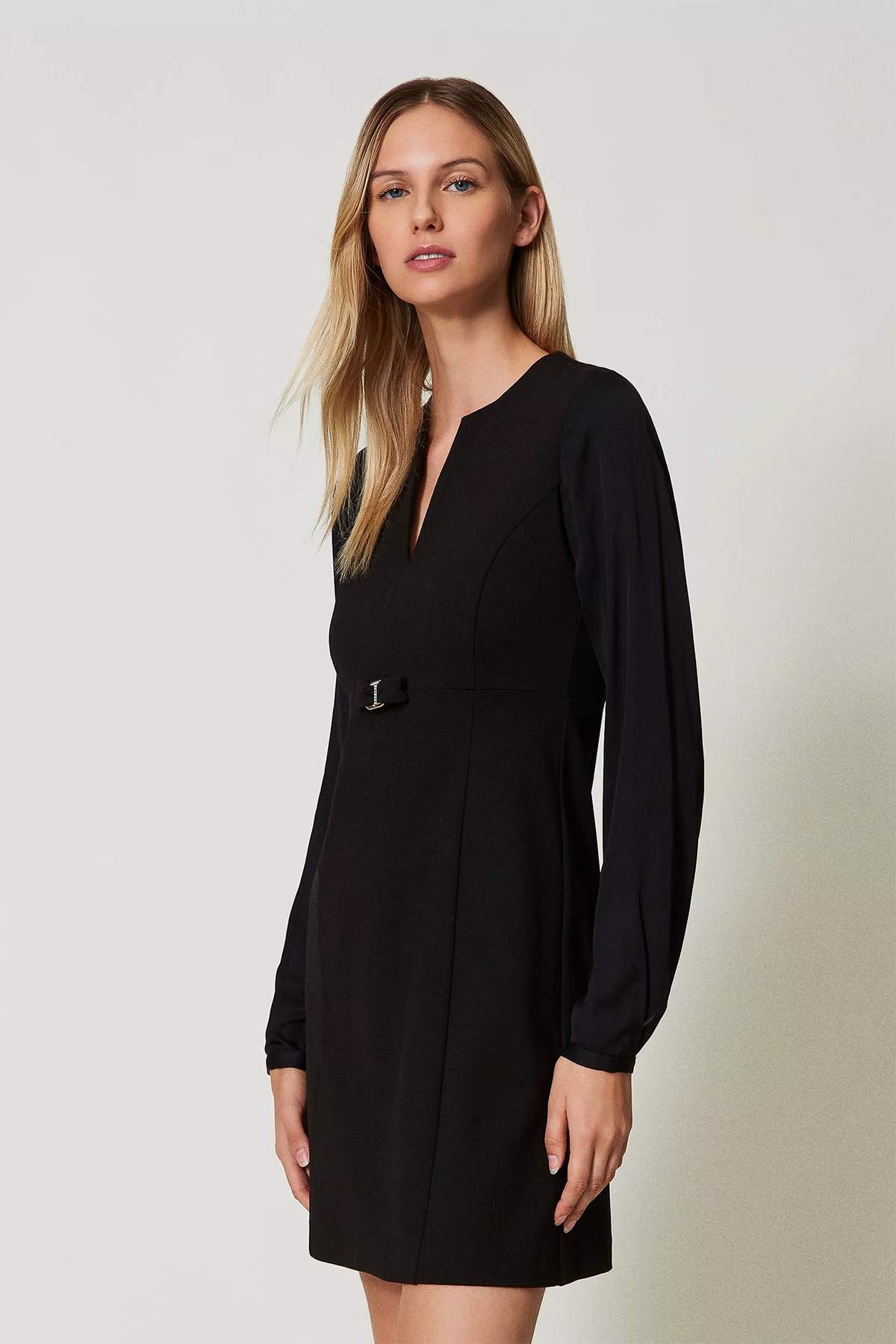 Twin Set kurzes Damen Kleid Schwarz SCHWARZ Bild 3
