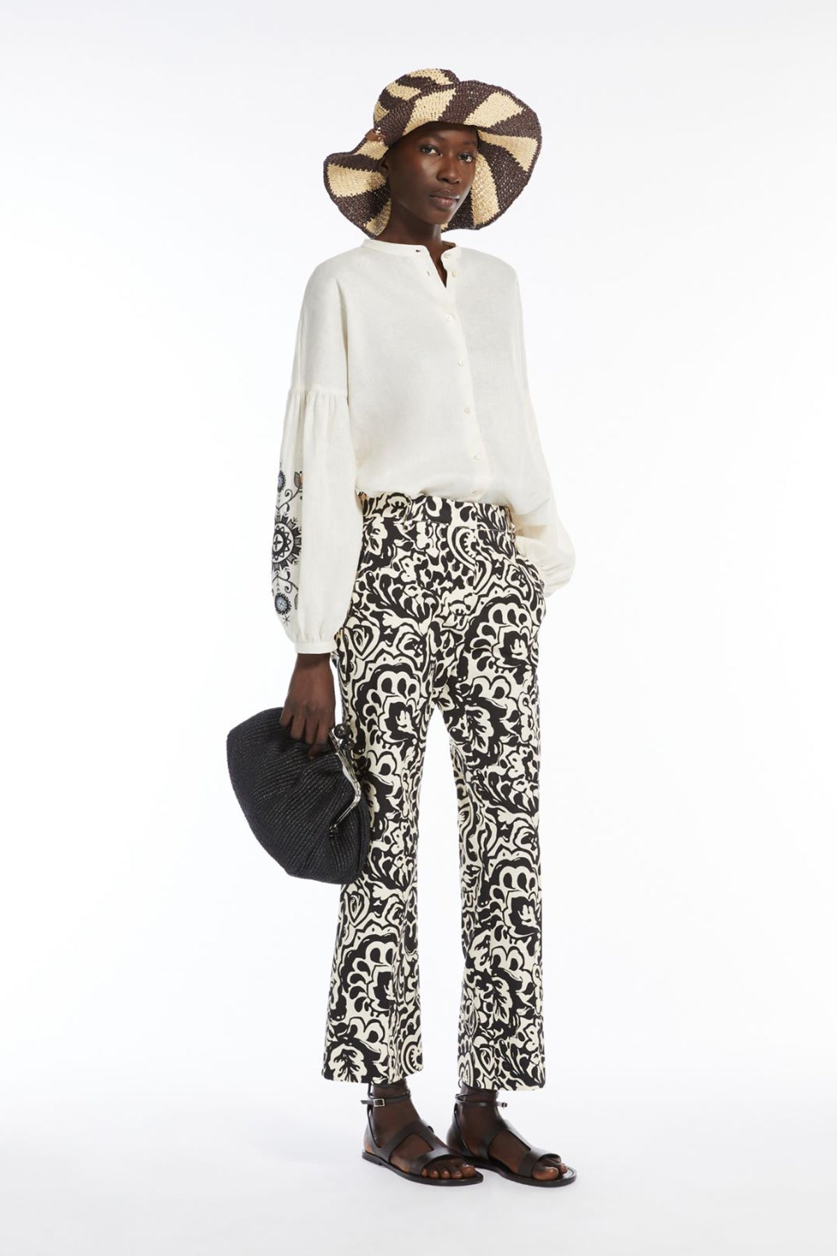 Weekend Max Mara Damen Hose Cadmio Schwarz/Weiss SCHWARZ Bild 2