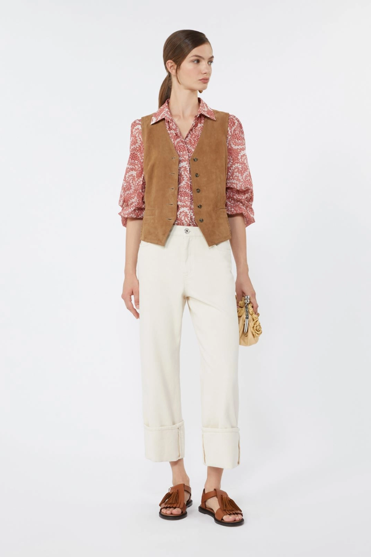 Weekend Max Mara Damen Jeans mit Umschlag Wkdgesto Natur-Weiss NATUR-WEISS Bild 2