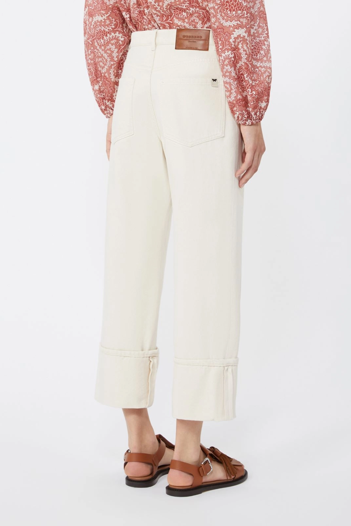 Weekend Max Mara Damen Jeans mit Umschlag Wkdgesto Natur-Weiss NATUR-WEISS Bild 3