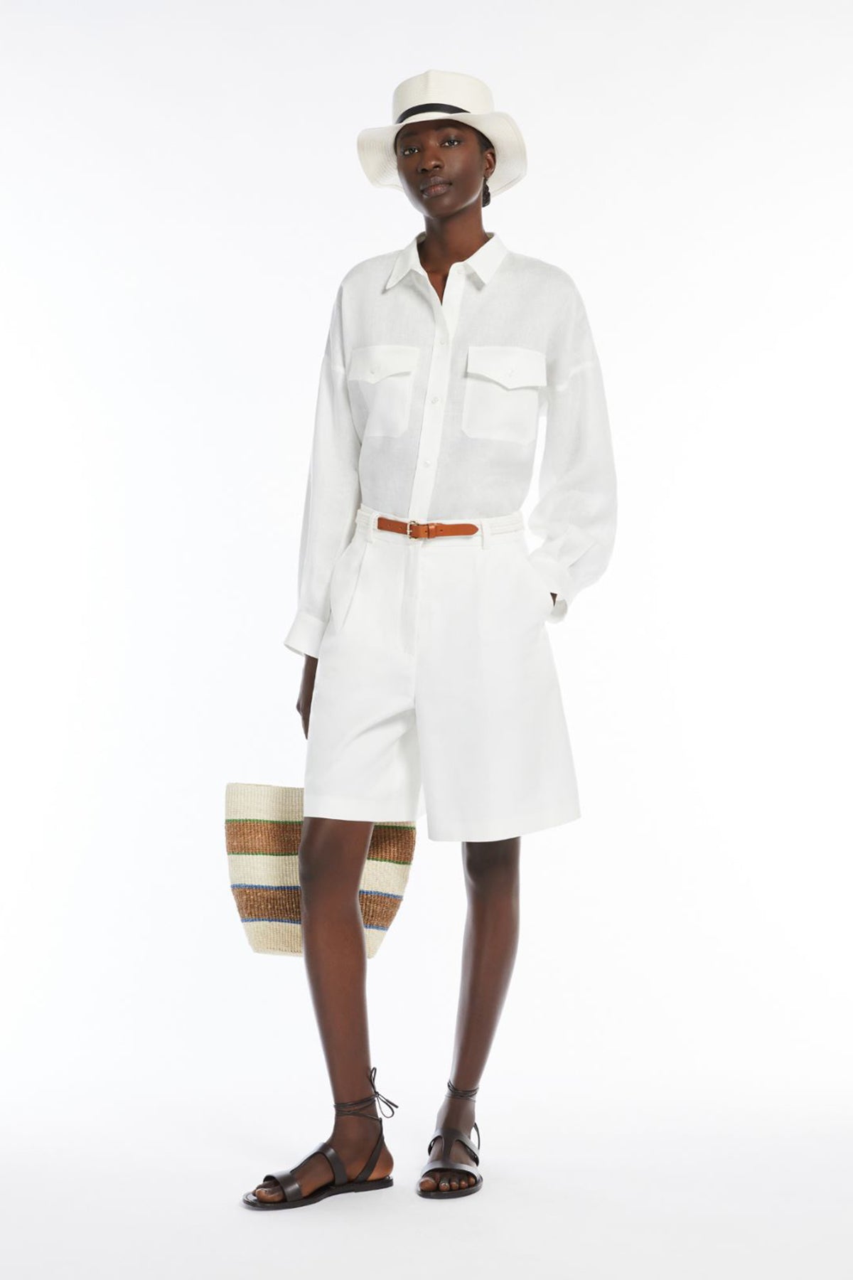 Weekend Max Mara Damen Leinenbluse Spoleto Weiss WEISS Bild 2
