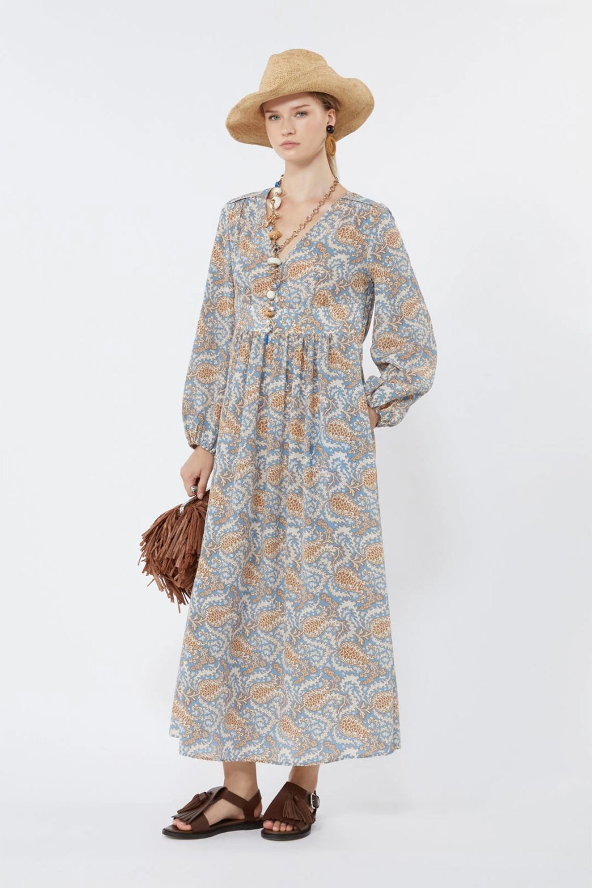 Weekend Max Mara Damen Seidenkleid Wkdmartora Hellblau BLAU Bild 2