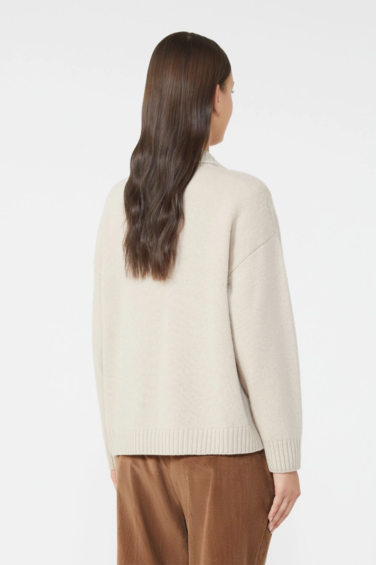 Weekend Max Mara Damen Strickpullover mit Polokragen Agre Beige BEIGE Bild 4