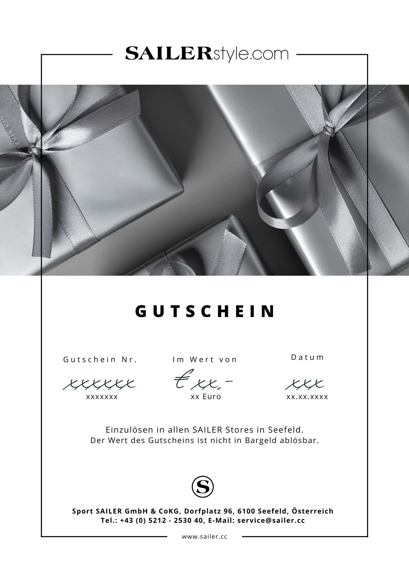 SAILERstyle Online Geschenkgutschein