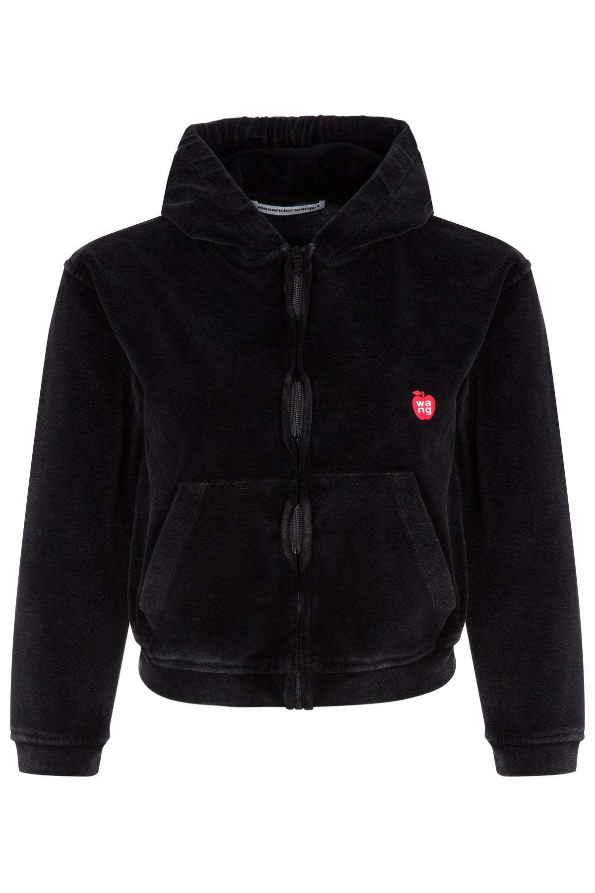 Alexander Wang SHRUNKEN ZIP UP HOODIE W/ APPLE LOGO ANTHRAZIT GRAU ANTHRAZIT GRAU Bild 1