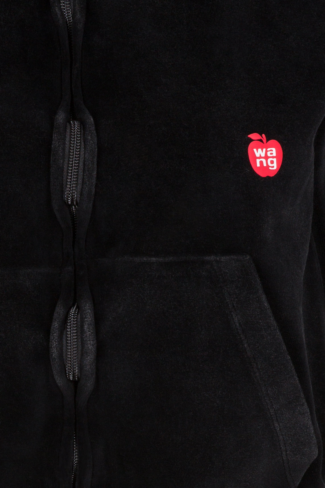 Alexander Wang SHRUNKEN ZIP UP HOODIE W/ APPLE LOGO ANTHRAZIT GRAU ANTHRAZIT GRAU Bild 3
