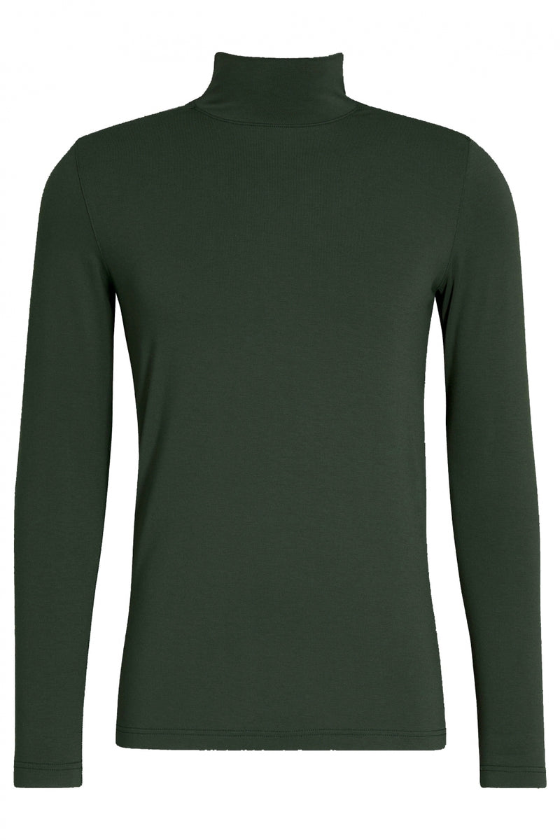 Alphatauri Herren Langarmshirt mit Rollkragen Olivegrün