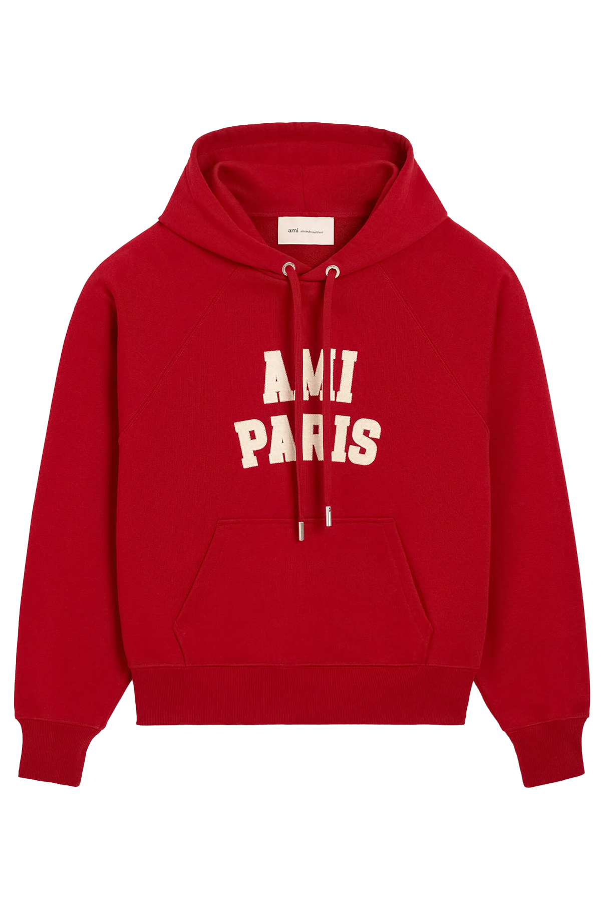 AMI Paris Herren Hoodie mit Ami Paris Stickerei Rubin Rot ROT Bild 1