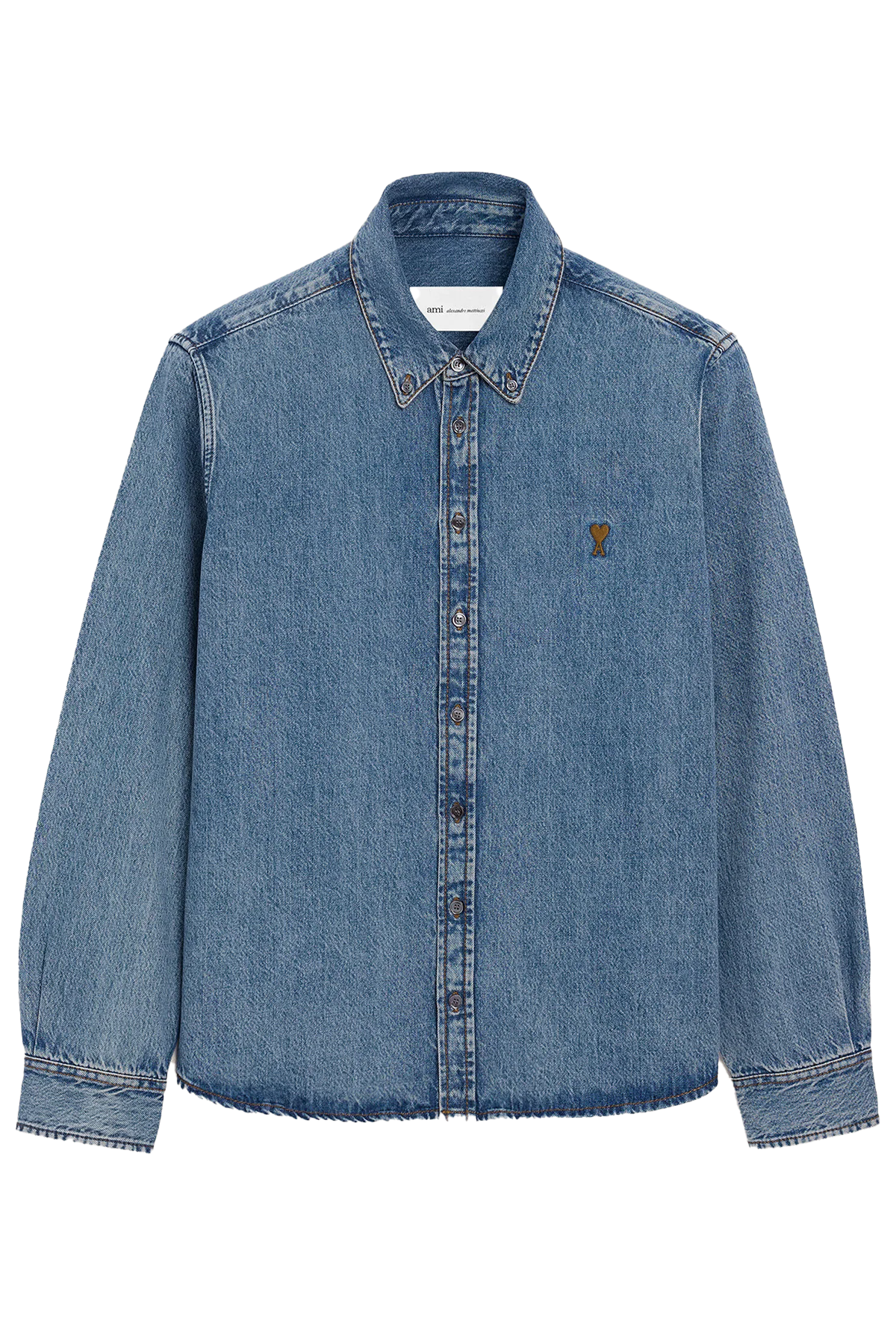 AMI Paris Herren Jeanshemd Blau BLAU Bild 1