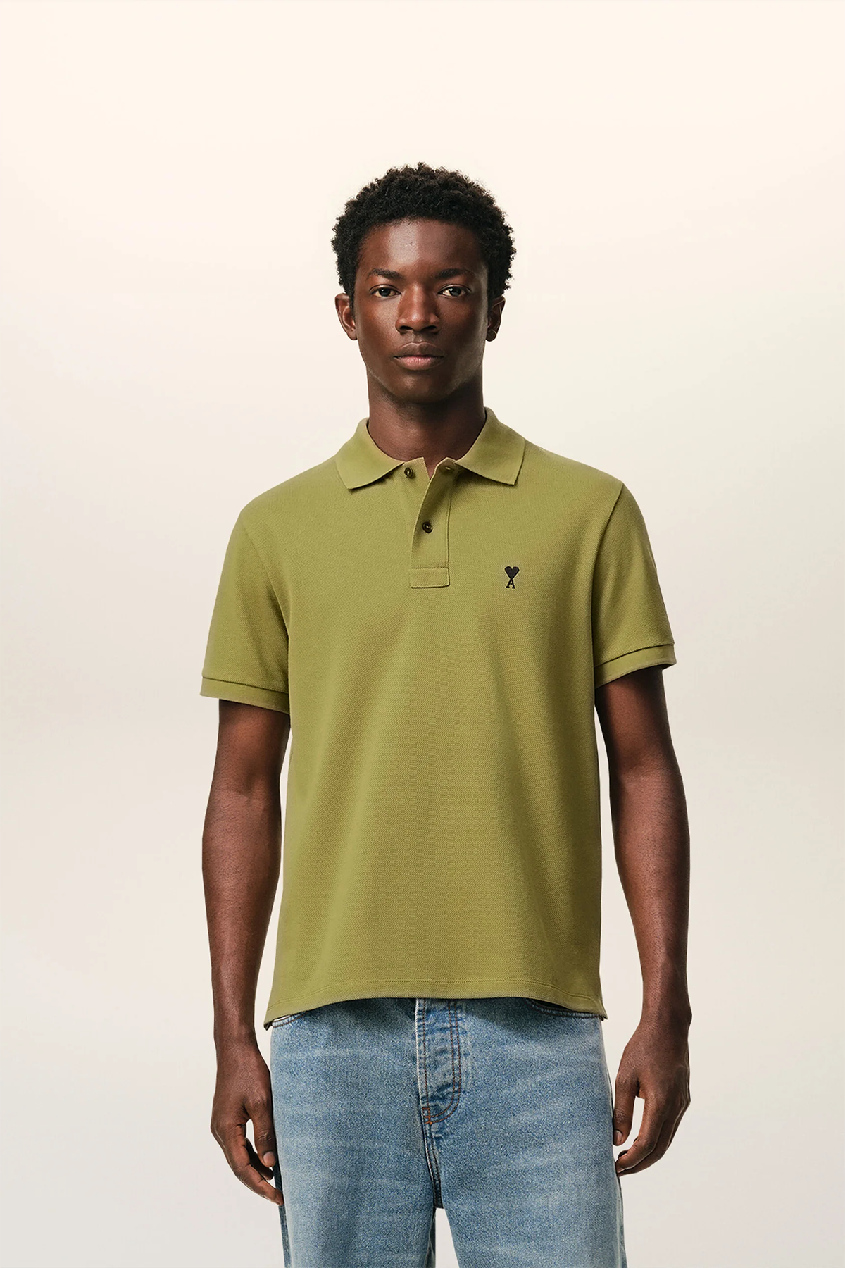 AMI Paris Herren Poloshirt Matcha GRÜN Bild 2