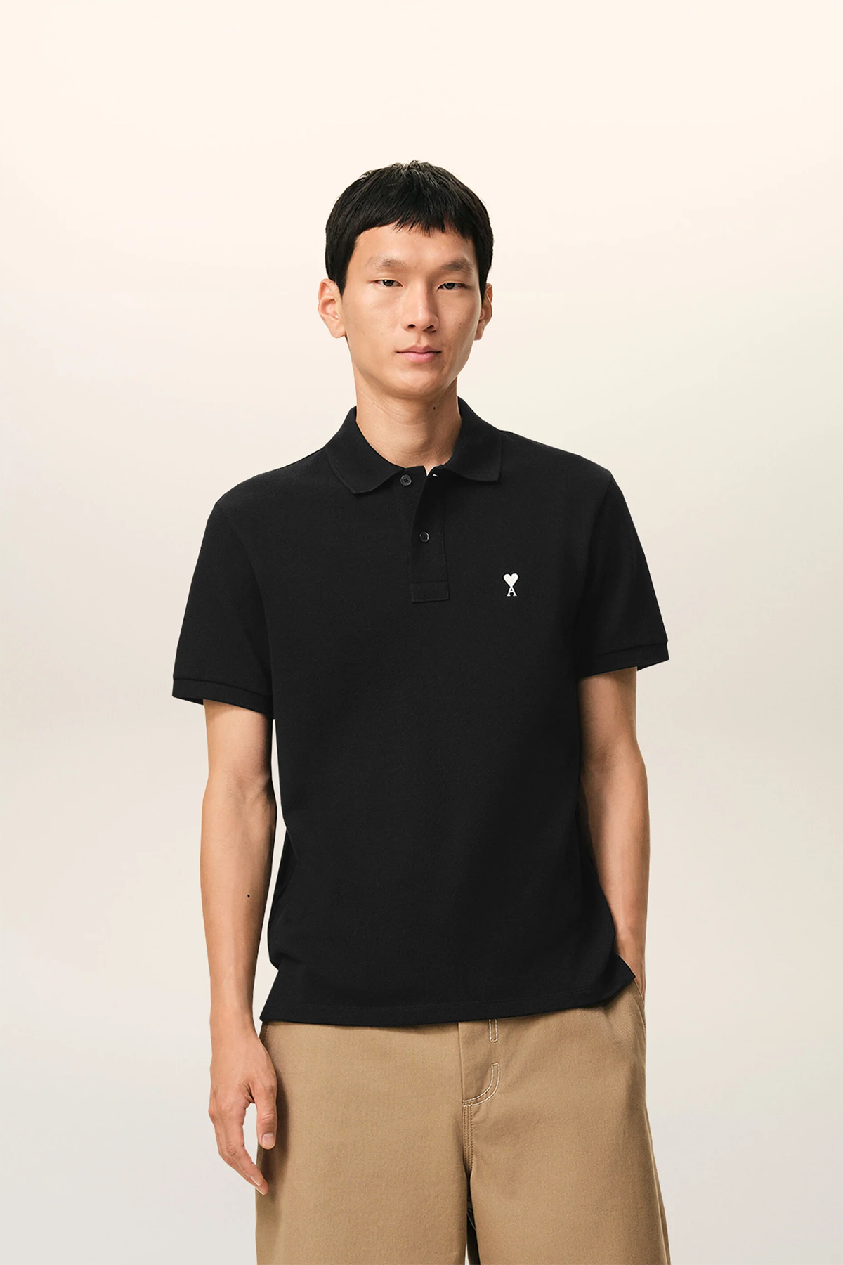 AMI Paris Herren Poloshirt Schwarz SCHWARZ Bild 2