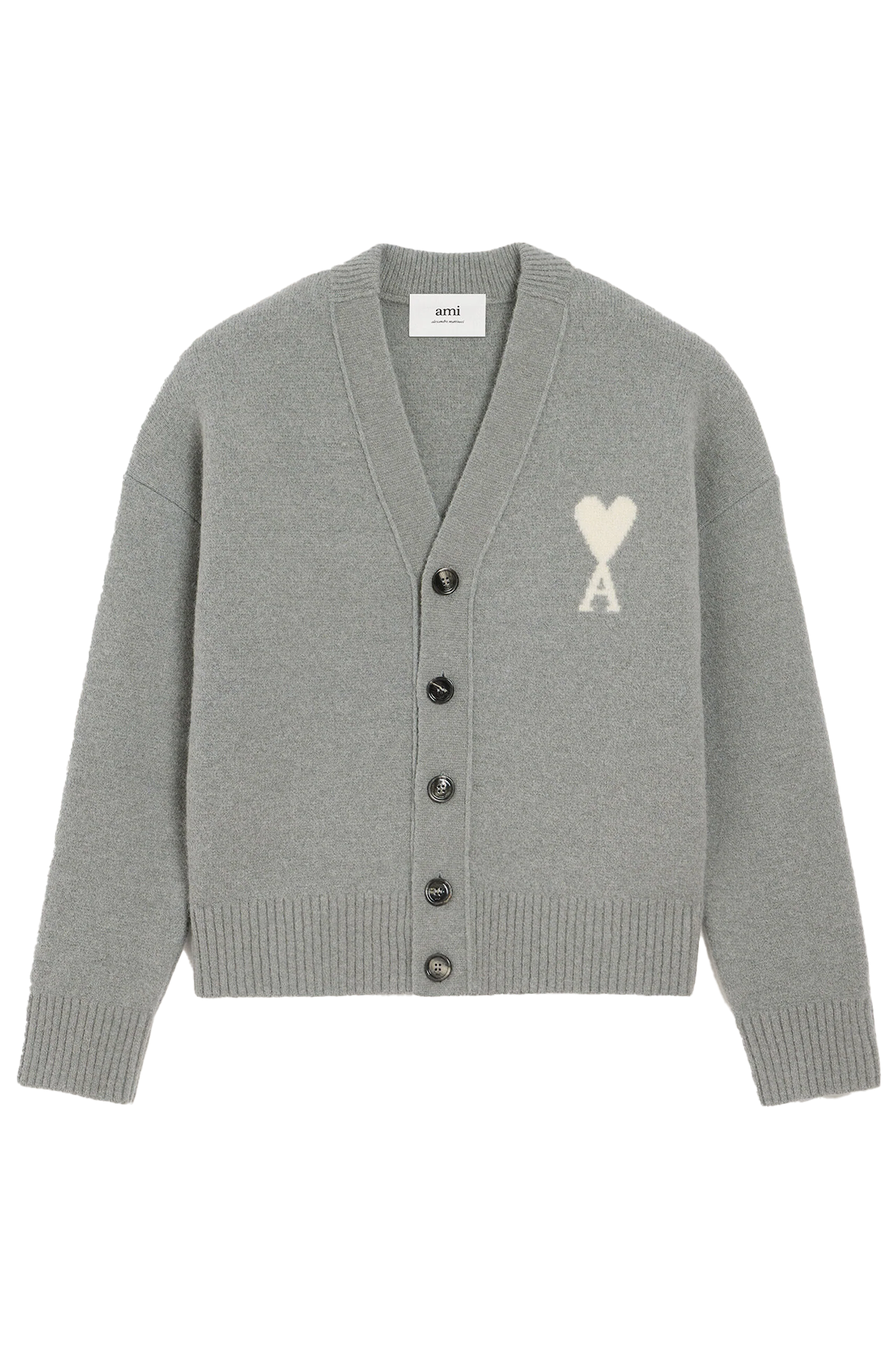 AMI Paris Herren Strickjacke Grau GRIS/ECRU 058H25 Bild 1