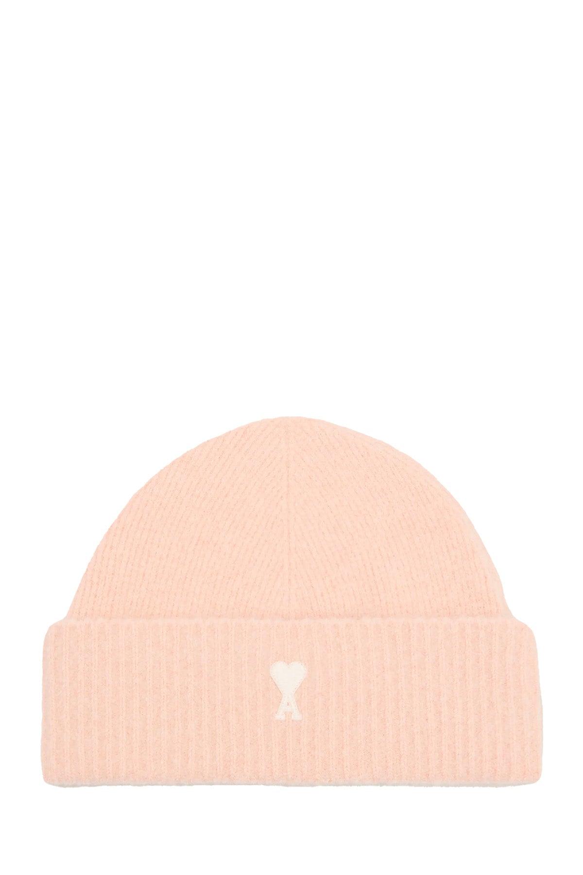 AMI Paris Herren Strickmütze aus Alpakawolle Rosa POUDRE/ECRU 6807H25 Bild 1