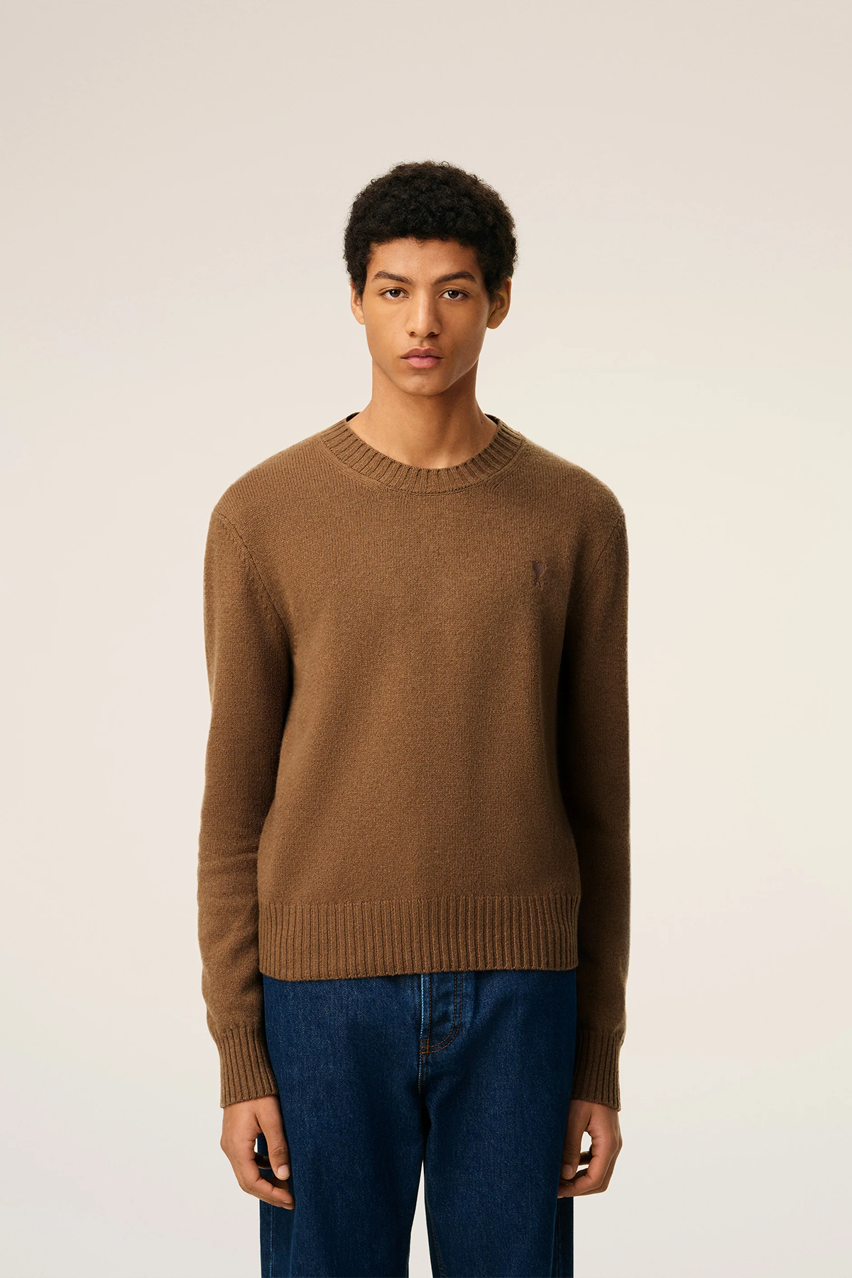 AMI Paris Herren Strickpullover Braun NOISETTE 216H25 Bild 2