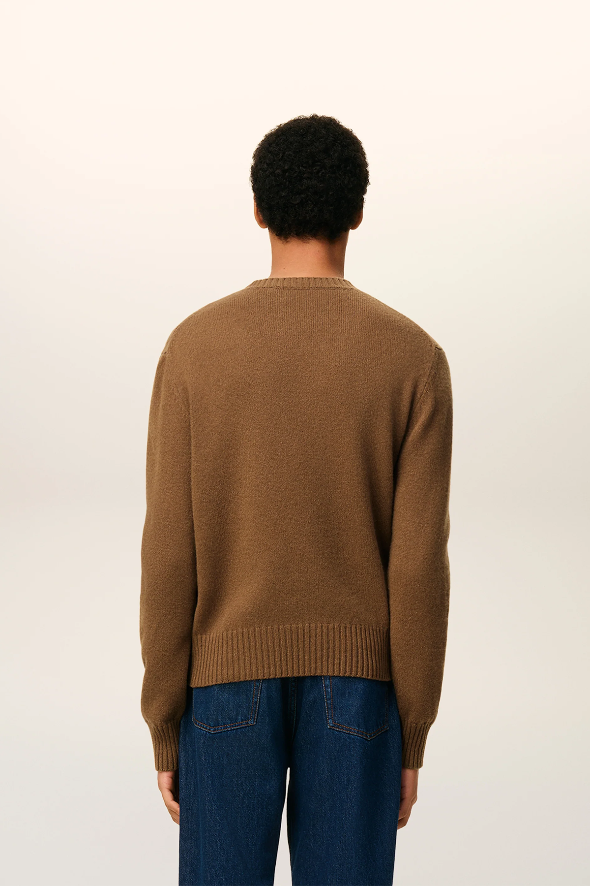 AMI Paris Herren Strickpullover Braun NOISETTE 216H25 Bild 4