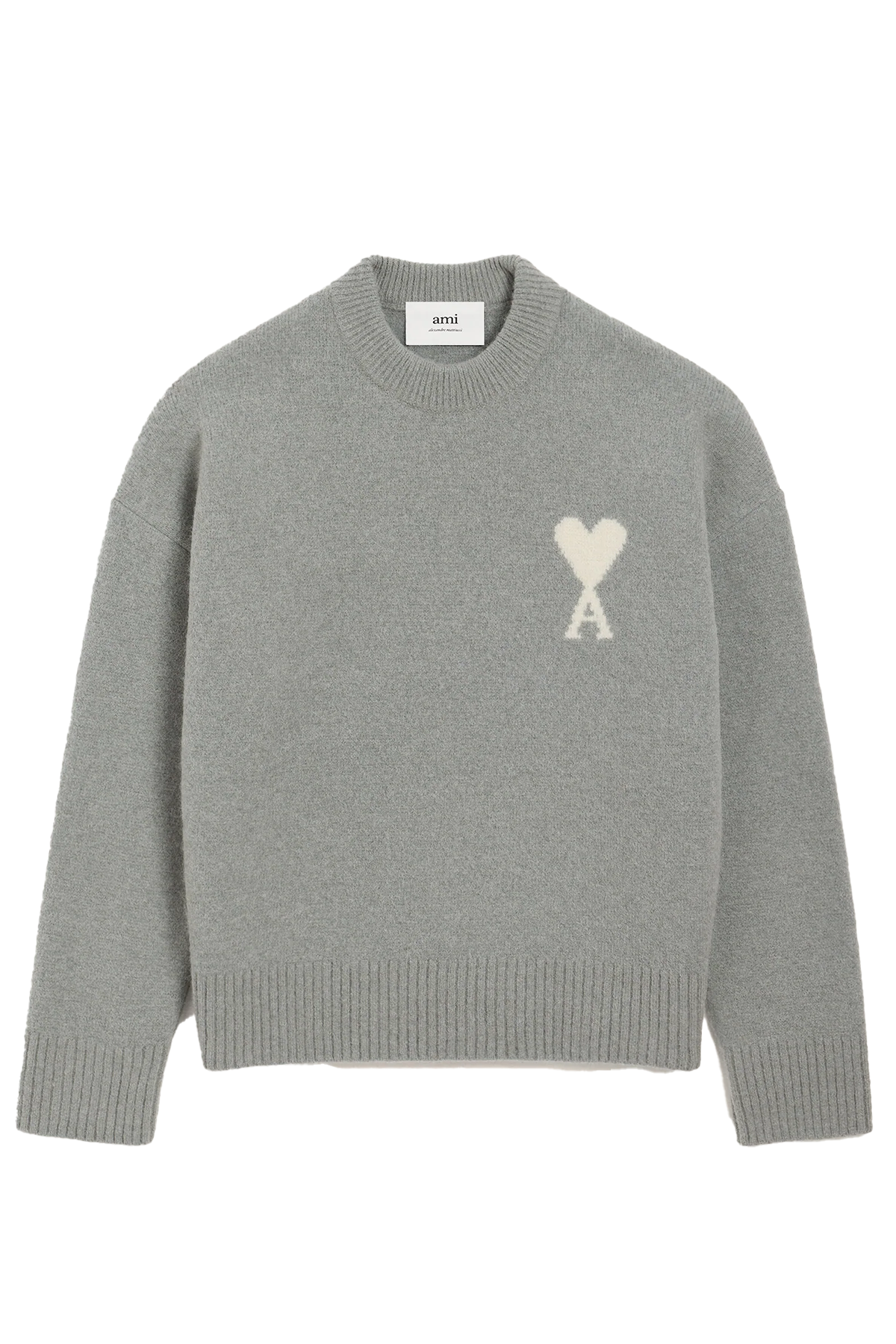 AMI Paris Herren Strickpullover Grau GRIS/ECRU 058H25 Bild 1