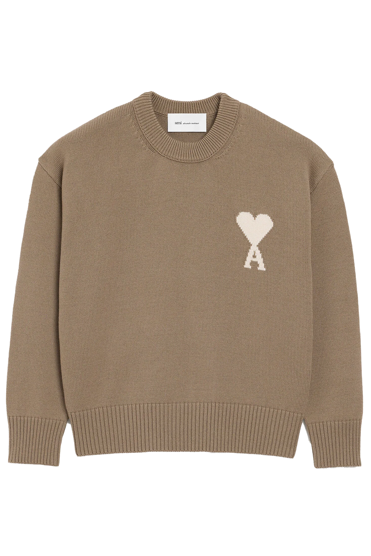 AMI Paris Herren Strickpullover Taupe BEIGE Bild 1