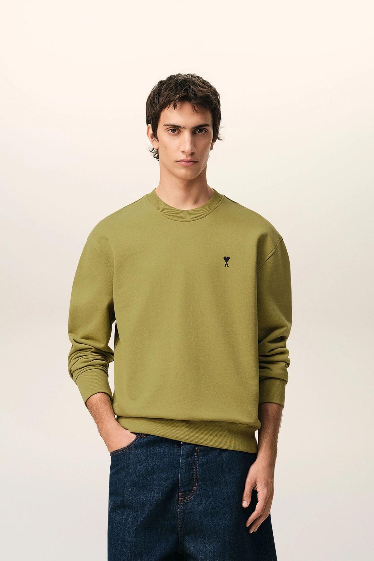 AMI Paris Herren Sweatshirt Matcha GRÜN Bild 2