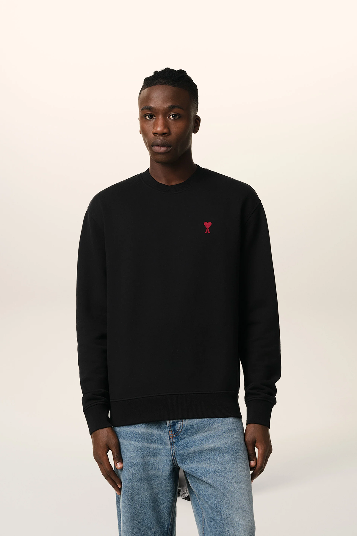 AMI Paris Herren Sweatshirt Schwarz NOIR 001BFS Bild 2