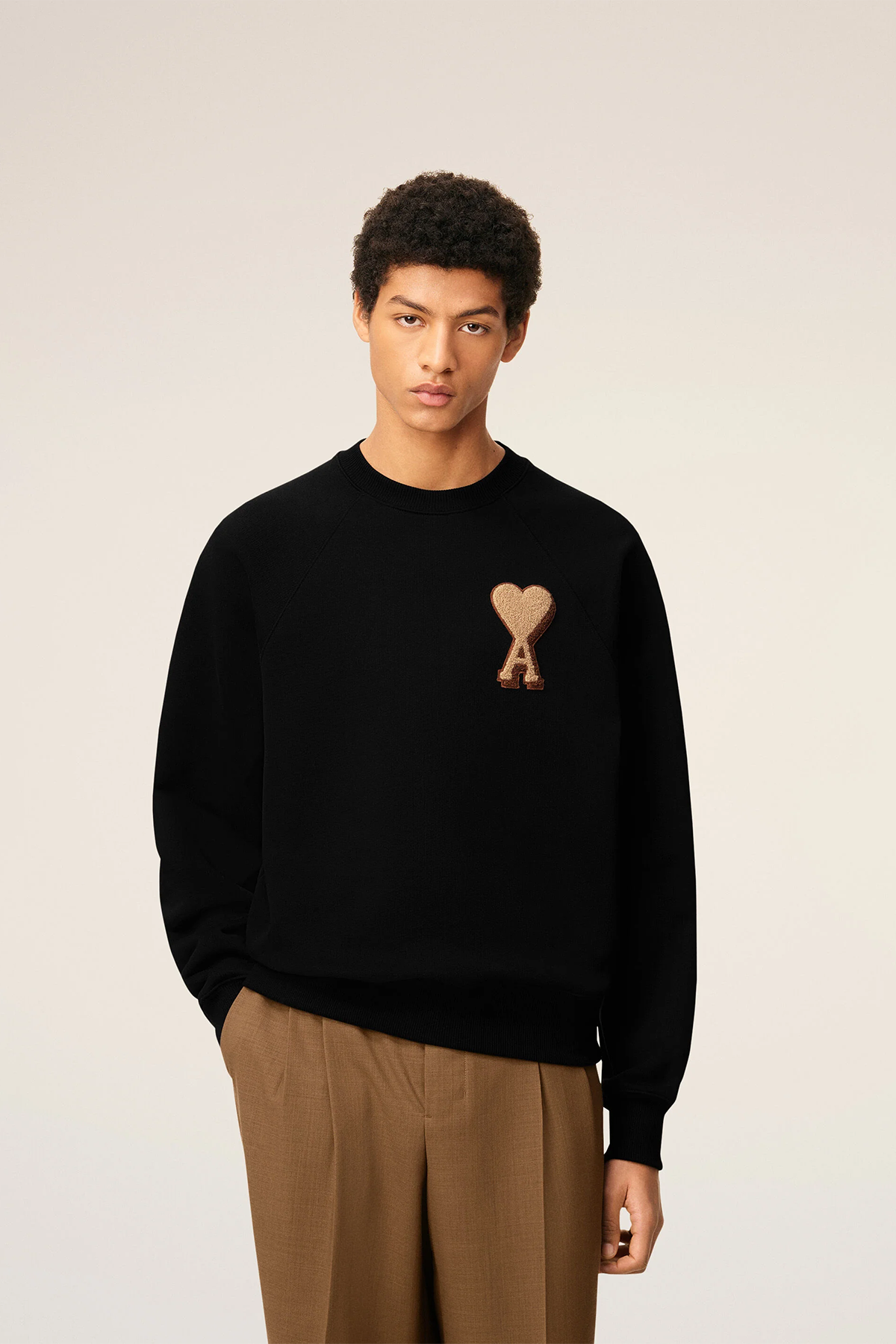 AMI Paris Herren Sweatshirt Schwarz NOIR 001H25 Bild 3