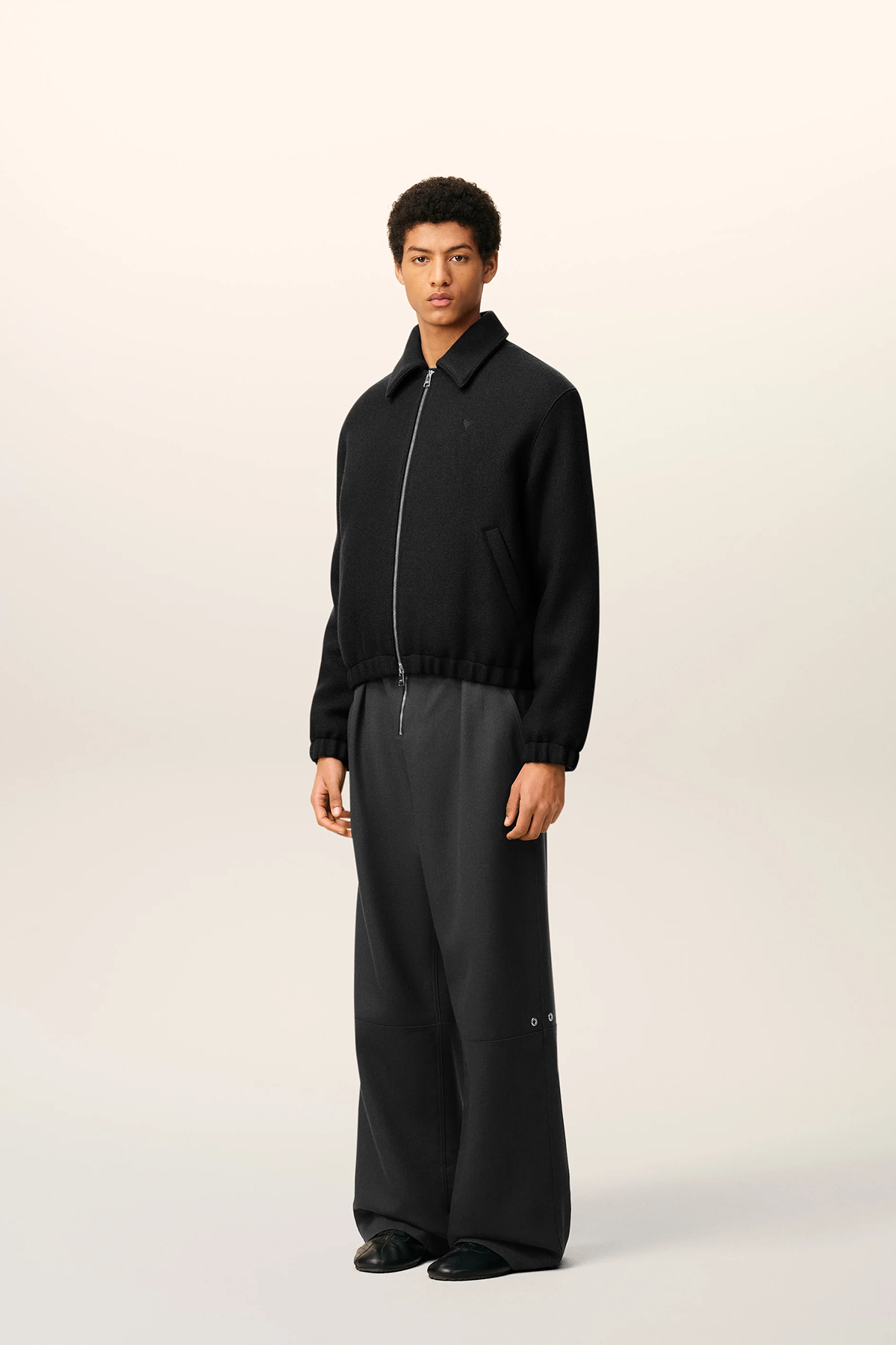 AMI Paris Herren Wolljacke Schwarz ANTHRACITE 020H25 Bild 3