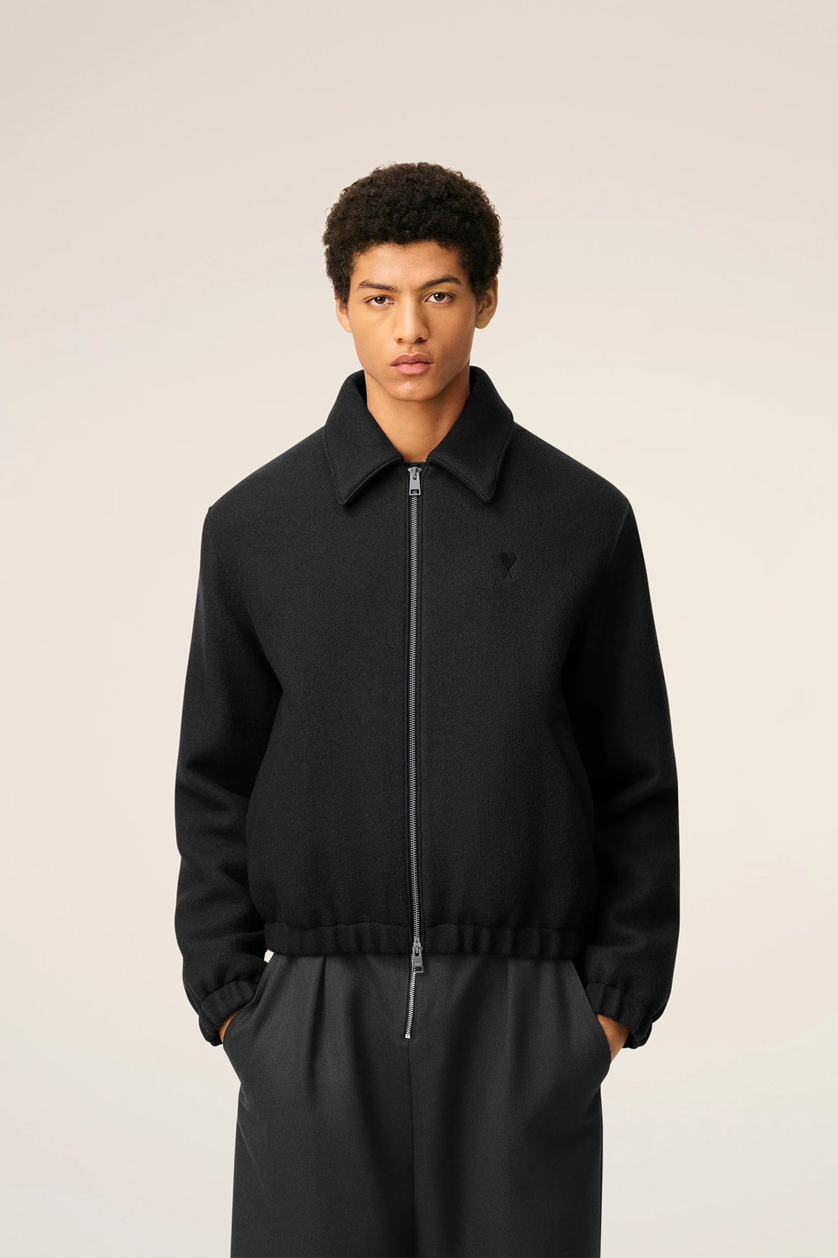 AMI Paris Herren Wolljacke Schwarz ANTHRACITE 020H25 Bild 5