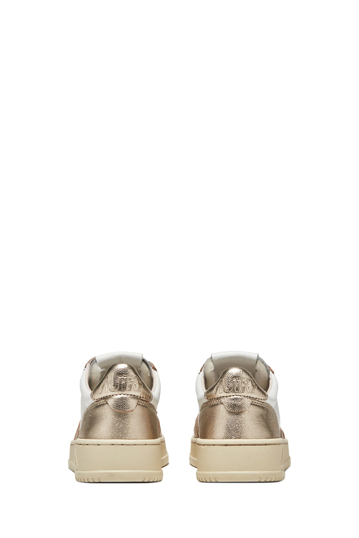 Autry Damen Low Sneaker Medalist Bicolor Weiss/Platin GOLD Bild 3