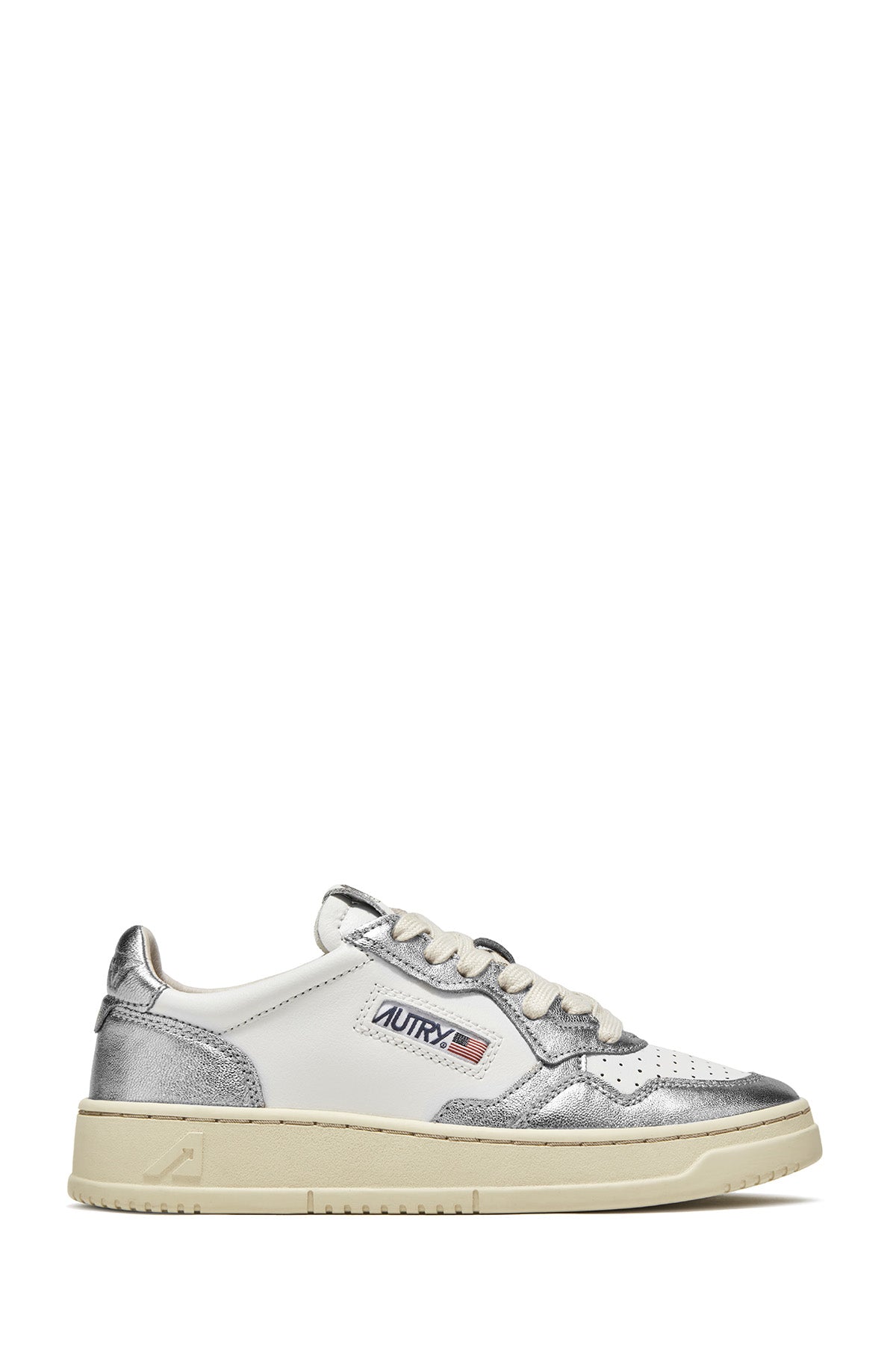 Autry Damen Low Sneaker Medalist Bicolor Weiss/Silver WEISS Bild 1
