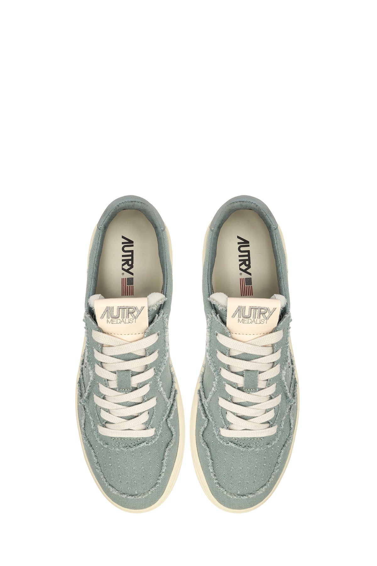 Autry Damen Low Sneaker Medalist Silver/Blue BLAU Bild 4