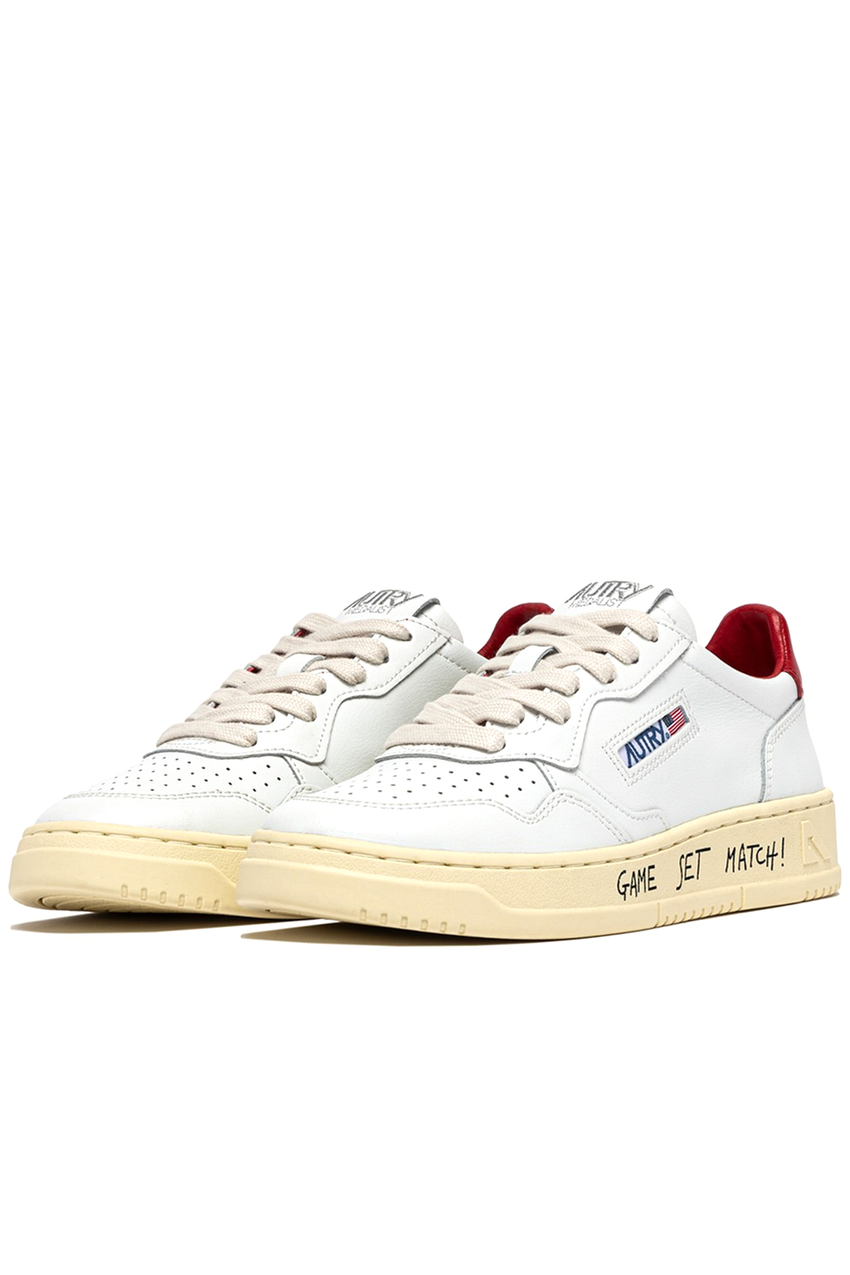 Autry Damen Sneaker Medalist mit Schriftzug Weiss/Rot WEISS Bild 2